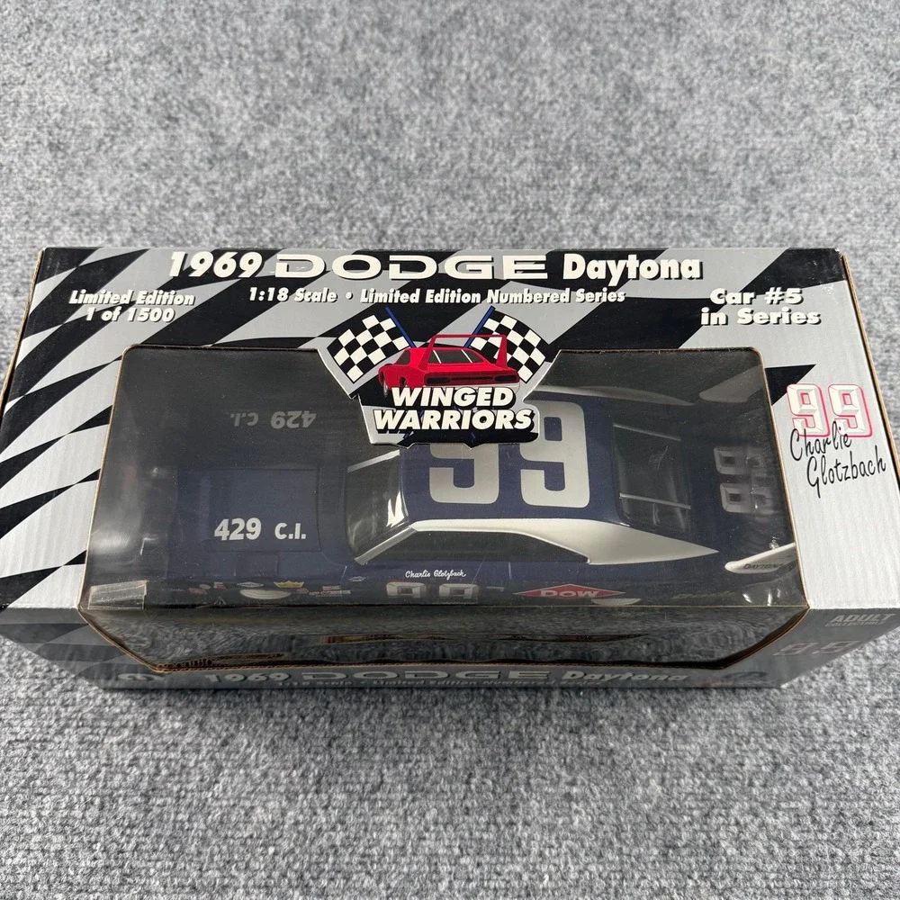 RC2 1969 Dodge Daytona NASCAR 1:18 Blue Charlie Glotzbach Winged Warriors 99 Car